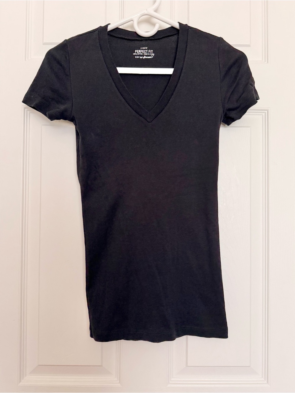 J. Crew Black Short-Sleeve V-Neck Tee